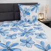 Nanette Renforcé Bettwäsche - blaue Blümchen 135 x 200 cm Produktbild-Vorschau 3