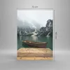 Bilder auf glas - Einteilig - Berge See Boot - 70x100cm - Produktbild-Vorschau 3