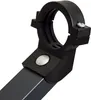 A close-up view of a black clamp mechanism attached to a gray bar, likely part of a satellite dish mount. Produktbild-Vorschau