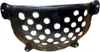A black plastic hay feeder with multiple holes. Produktbild-Vorschau