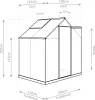 Westmann Aluminium Gewächshaus Flora 64 Anthrazit Produktbild-Vorschau 7