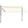 vidaXL Wysuwana markiza kremowa 350x150 cm tkanina i stal Podgląd zdjęcia produktu 7