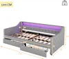 Flieks Polsterbett 90x200cm mit USB und LED, Schlafsofa Produktbild-Vorschau 7