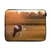 MuchoWow® Laptop Hülle 15 Zoll Kuh - Sonne - Tiere Produktbild-Vorschau 1