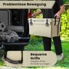 A person is carrying a cooler box next to an open car trunk. Náhľad obrázku produktu