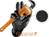 A gloved hand holding a pipe wrench, with a close-up view of the glove's texture. Produktbild-Vorschau