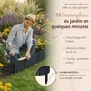 Floranica Bordure de Jardin en bois 40 x 200 cm Anthracite Voir les images du produit 5