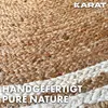 Tappeto in iuta Mumbai Round Tessuto a mano in fibre Anteprima dell’immagine prodotto 2