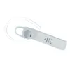 A white Bluetooth headset with a transparent ear hook, isolated on a white background. Produktbild-Vorschau