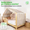 Cielo letto a casetta 135x360 cm beige chiaro senza Anteprima dell’immagine prodotto 4