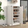 Scarpiera bianca 59x35x100 cm materiale a base di legno Anteprima dell’immagine prodotto 3