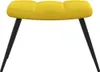 A yellow upholstered bench with black legs against a white background. Podgląd zdjęcia produktu