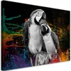 Leinwandbild Bunte Papageien Abstraktion 90x60 Feeby Bunt Produktbild-Vorschau 1