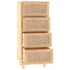 vidaXL Sideboard Braun 40x30x90 cm Massivholz Kiefer und Produktbild-Vorschau 6