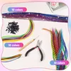 60 Stück Bunte Haarverlängerungs Set, Kunst haare Produktbild-Vorschau 4