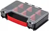 A black and red organizer box with a clear lid, shown from a slightly elevated angle. Anteprima dell’immagine prodotto