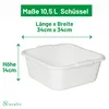 Novaliv Bol de lavage carré 10,5L, 34x34 cm, Blanc, Sans Voir les images du produit 3