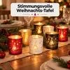 12er Set Teelichthalter Weihnachten Glas Windlicht Produktbild-Vorschau 6