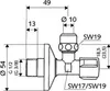 Schell Eckventil 1/2" selbstdichtend DVGW Anteprima dell’immagine prodotto 2