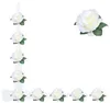 Camerazar Lot de 9 roses roses crème avec ruban décoratif Voir les images du produit 14