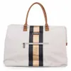 Mommy Bag Gross Canvas Offwhite Stripes Black/Gold Produktbild-Vorschau 3