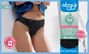 A woman is wearing black Sloggi underwear, with marketing text and graphics on the right side of the image. Produktbild-Vorschau