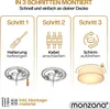 Monzana Lampadario da Soffitto 40W Rotondo 38cm Stoffa 2 Anteprima dell’immagine prodotto 3