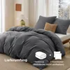 BEDSURE Bettwäsche 135x200 4teilig Anthrazit - 2 Bettbezüge Produktbild-Vorschau 5