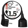 Prodlužovací kabel 1,5 m / 1 zásuvka / černý / PVC / 1 mm2 Produktbild-Vorschau