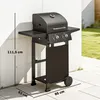 Outsunny Gasgrill 5,4 KW 2 Brenner BBQ Grillwagen inkl Produktbild-Vorschau 3