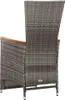 3-tlg. Garten-Lounge-Set mit Kissen Poly Rattan Grau Produktbild-Vorschau 6