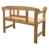 A wooden garden bench shown from a three-quarter angle against a white background. Anteprima dell’immagine prodotto