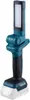 A teal and black cordless work light with a battery pack attached. Podgląd zdjęcia produktu