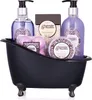 BRUBAKER Bade-Geschenkset Lavendel Vanille mit Deko Produktbild-Vorschau 2