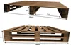 Lermowood Palettenbett M2 200 x 200 cm mit Lattenrost und 2 Produktbild-Vorschau 3