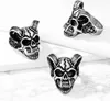Herrenring Edelstahl Totenkopf Skull Hörner Keltisches Produktbild-Vorschau 2