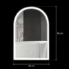 HOMCOM Miroir salle de bain 90 x 60 cm, miroir mural arqué, Voir les images du produit 5