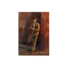 A man in a brown suit and cap leans against a brick wall in an alley, looking at a wanted poster. Produktbild-Vorschau