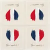 itenga 20x Serviette Herz Flagge FRANKREICH Produktbild-Vorschau 4