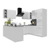 Winkelküche 260 x 210 cm Glanzia – KU-S12 – Weiß – Glanz Produktbild-Vorschau 2