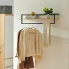 Wandgarderobe 'Evje' 80x30x20 cm Eicheoptik/Schwarz Produktbild-Vorschau 4