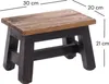 FUSSHOCKER Monte | 30x21cm(BxH), kleiner Holzhocker aus Produktbild-Vorschau 2