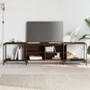 vidaXL Armoire TV marron imitation chêne 203x37x50 cm Voir les images du produit 2