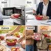 2 Stück Set Mikrowellenschüssel mit Deckel und Dampfventil Produktbild-Vorschau 7