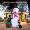 GOPLUS 180cm aufblasbarer Schneemann mit bunt LED-Lichtern, Produktbild-Vorschau 2