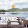 LED E27 Bogenlampe Orange höhenverstellbar Marmorfuß Produktbild-Vorschau 5
