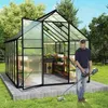XMTECH Aluminium Gewächshaus 7,75² 310×250×205 cm inkl. Produktbild-Vorschau 12