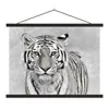 MuchoWow® Textilposter Tiger - Natur - Schwarz - Weiß 60x45 Produktbild-Vorschau 1