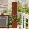 vidaXL Garten Sichtschutz-Leinwand Floral Rostig 32 x 32 x Produktbild-Vorschau 2