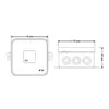 5x Inbouwdoos, flexibel, wandmontage, 75x75x41mm, IP54, 12 Productafbeelding-voorbeeld 7